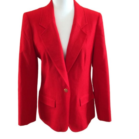Pendleton Woolen Mills Jackets & Blazers - PENDLETON WOOLEN MILLS Blazer Red Virgin Wool